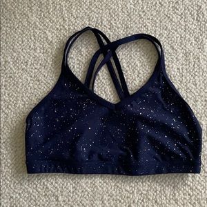 Beyond Yoga Alloy Speckled Double Back Bra